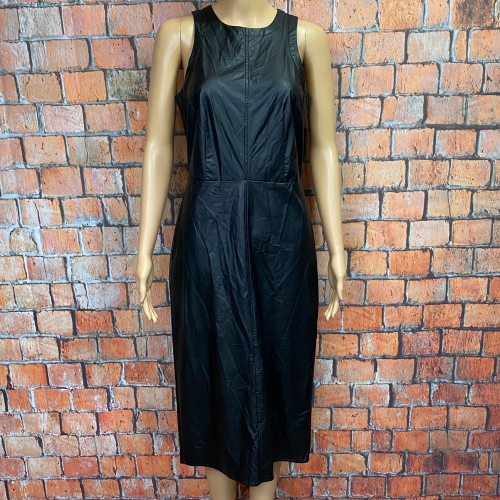 Prologue‎ Faux Leather Sheath Dress
